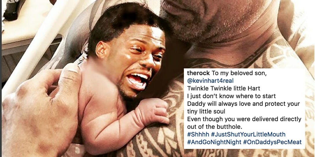 Dwayne 'The Rock' Johnson trolls Kevin Hart with Baby Yoda meme