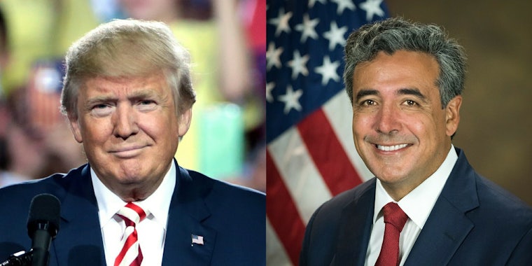 President Donald Trump and Solicitor General of the United States Noel Francisco.