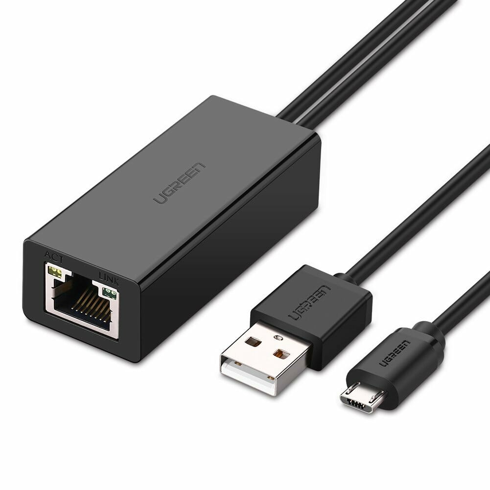 Buffering RJ45 LAN Ethernet USB Adapter Cable For  Fire TV 3