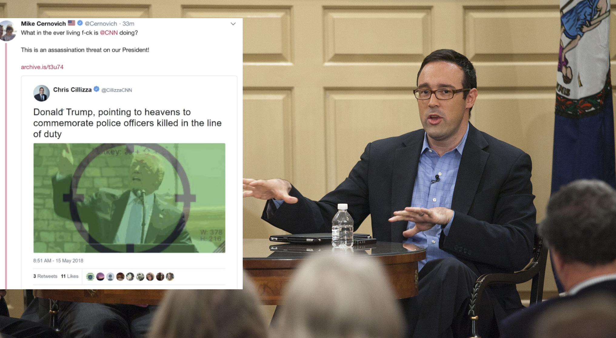 CNN Editor Chris Cillizza Tweets Image Of Trump In Crosshairs