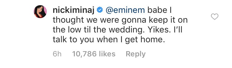 Eminem and Nicki Minaj Instagram