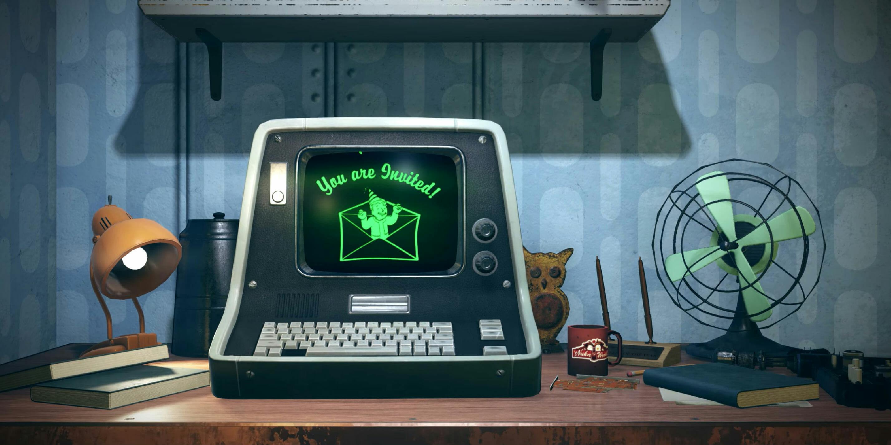 Fallout 76 trailer : Computer reading 'You are invited'