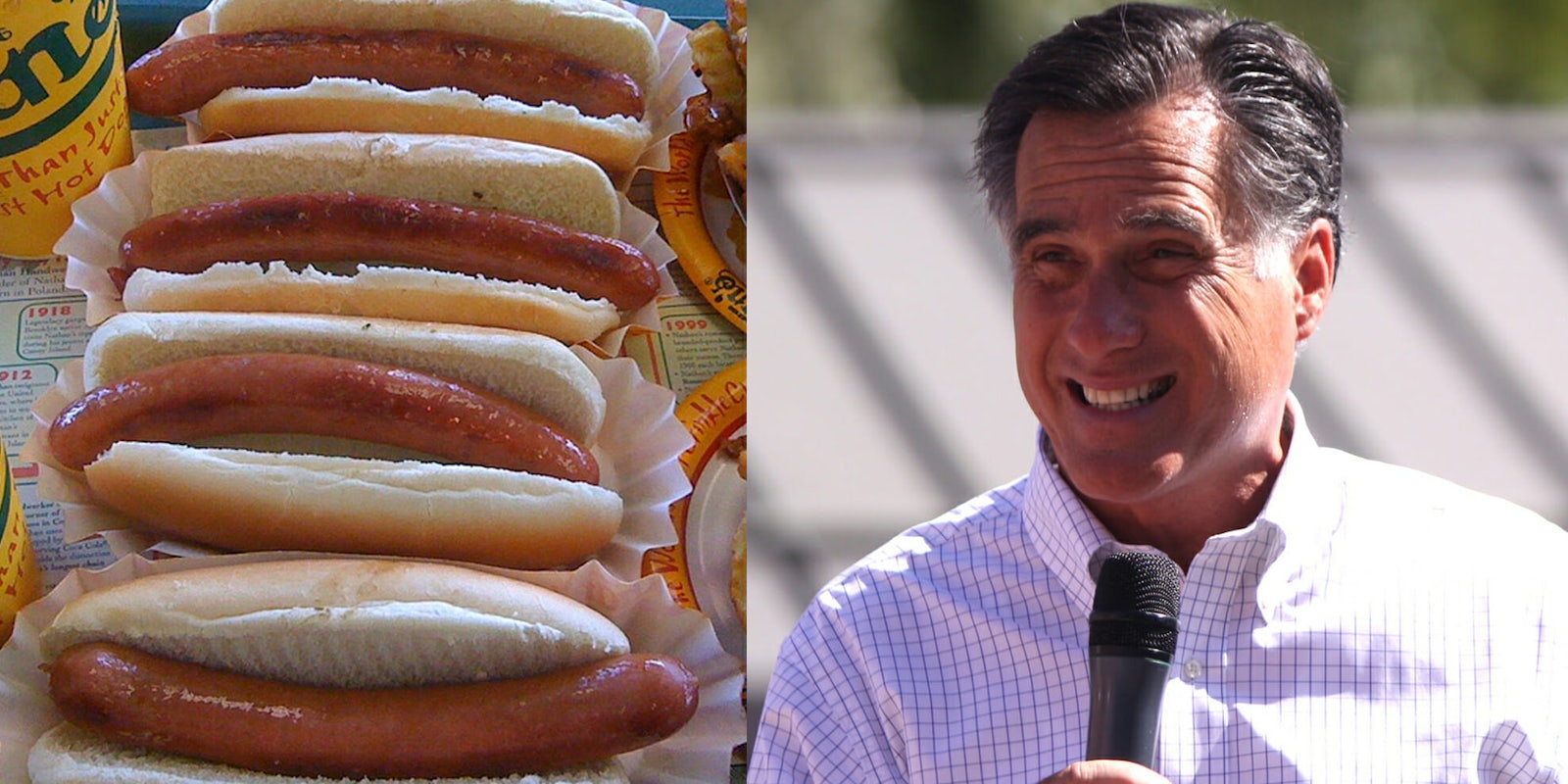 Mitt Romney said his favorite meat are hot dogs.