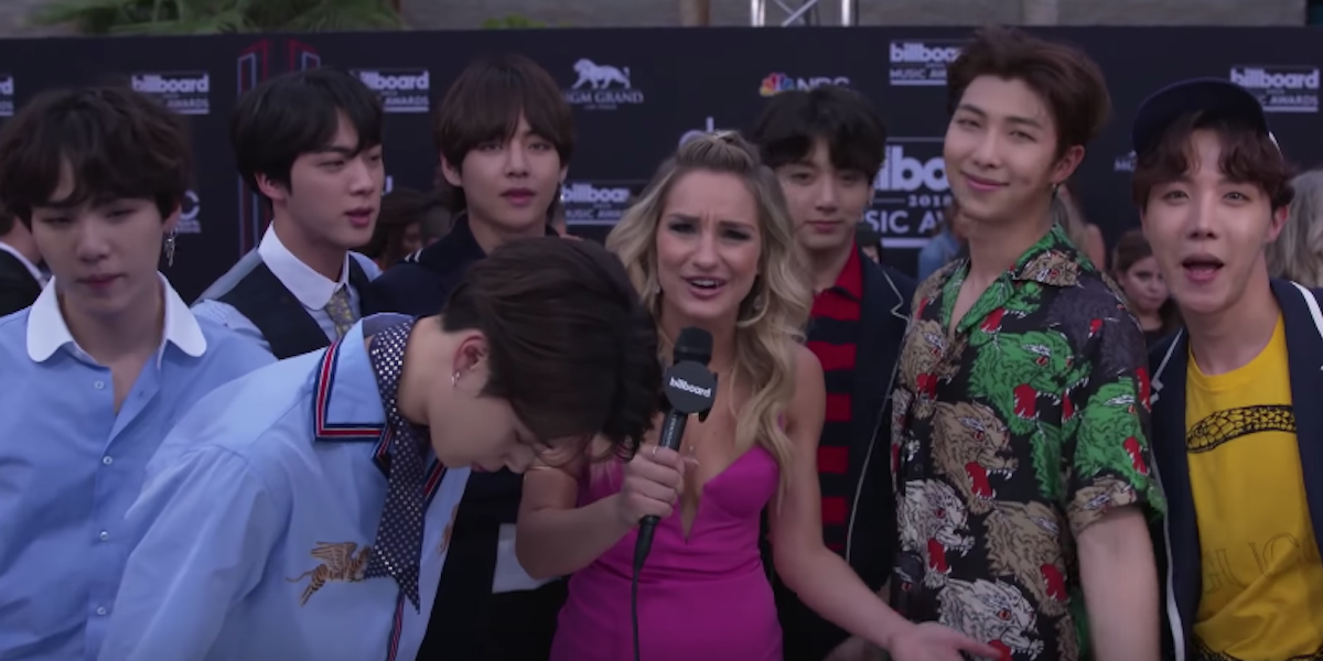 BTS on the BBMA red carpet