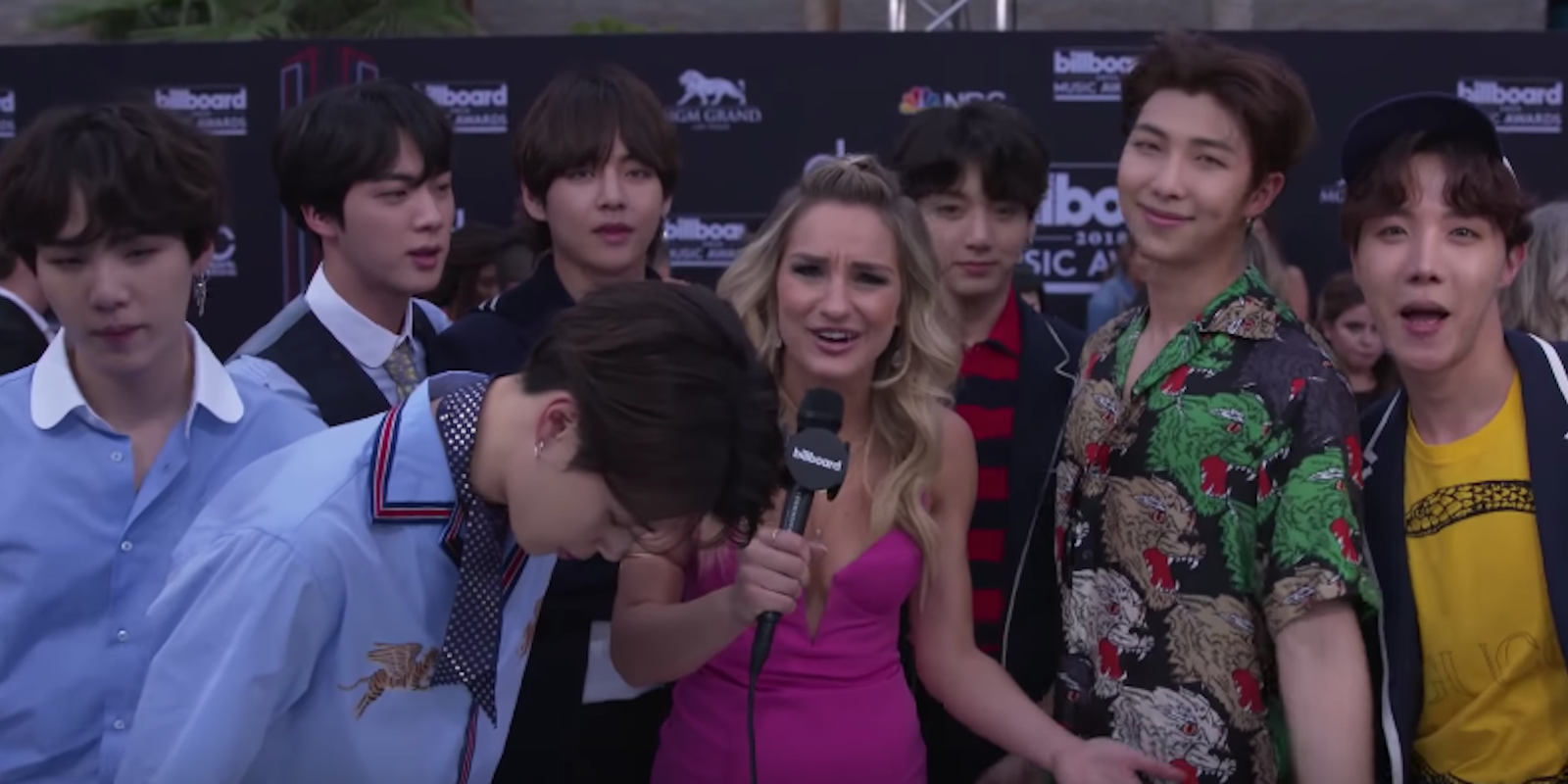 BTS on the BBMA red carpet