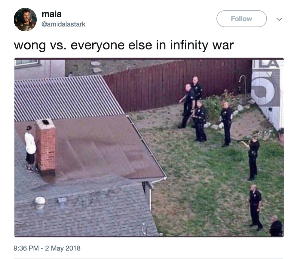 marvel memes : wong infinity war