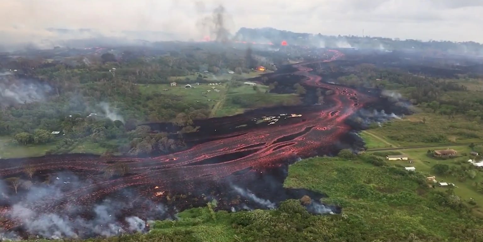 Video USGS Shows Huge, FastMoving Lava Flow On Hawaii's Big Island