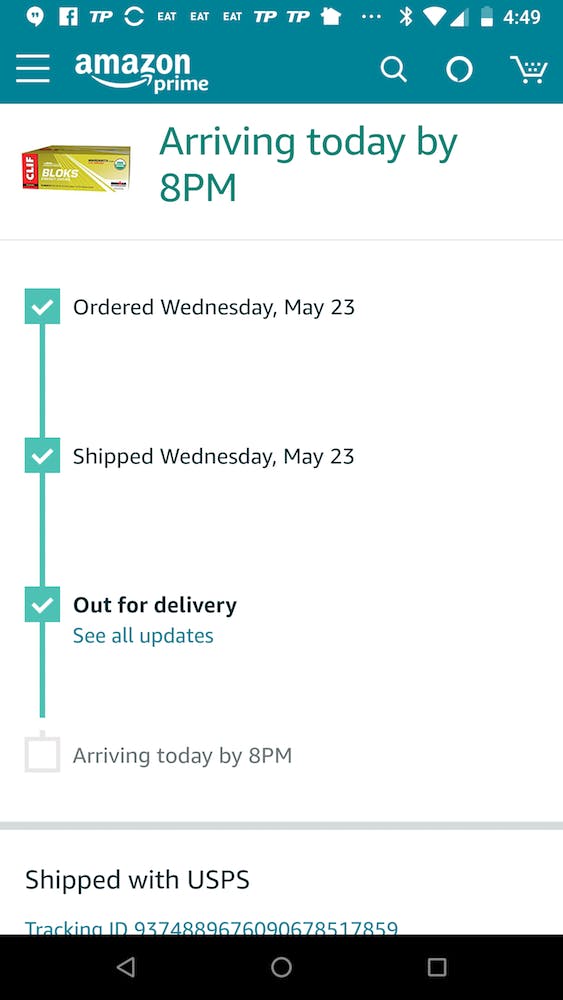 Amazon App Track Order