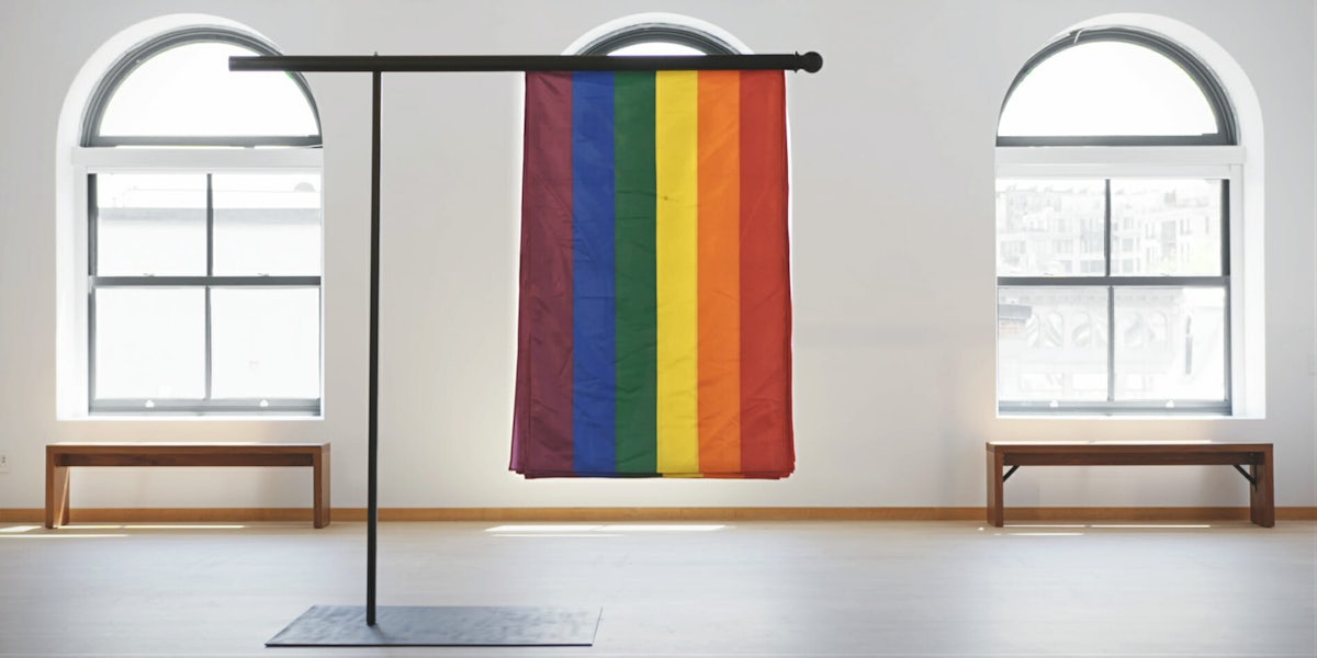 This LGBTQ flag is the only bulletproof rainbow flag in the world.