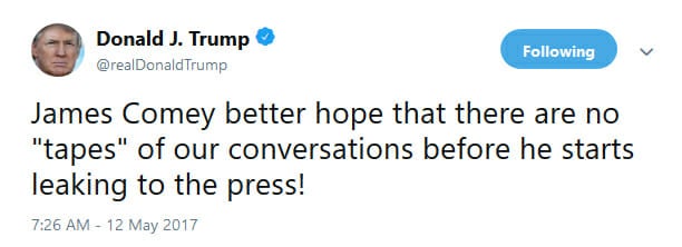 President Donald Trump tends to use his Twitter account to express his opinion on a number of different topics–but his constant use of the social media platform may come under fire with Special Counsel Robert Mueller.