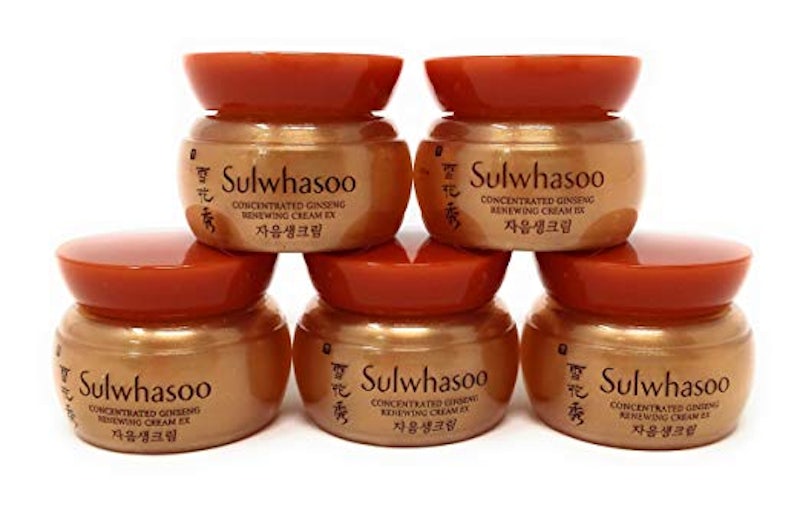 Возрастной корейский крем. Sulwhasoo крем с женьшенем. Sulwhasoo корейский крем с женьшенем. Sulwhasoo concentrated Ginseng Renewing Cream ex. Sulwhasoo concentrated Ginseng Renewing Perfecting Cream 5 мл.