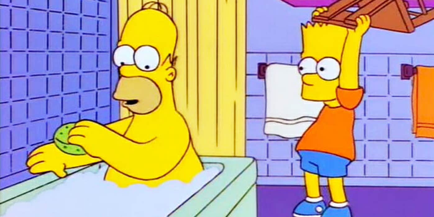 Bart Hitting Homer With A Chair Becomes Latest Viral 'Simpsons' Meme