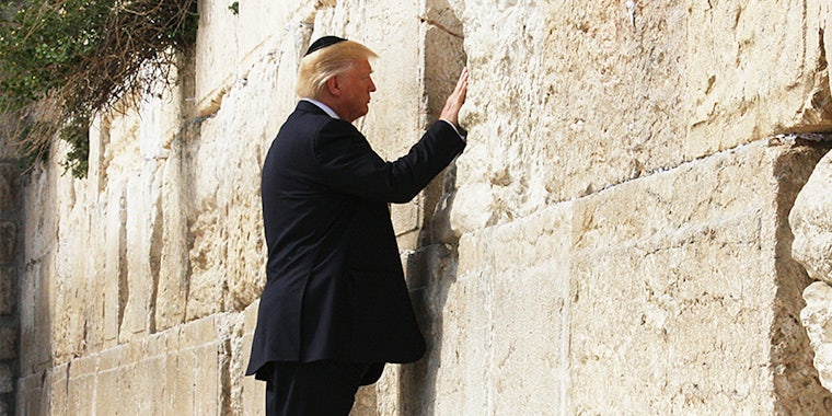 Donald Trump at the Western Wall, Jerusalem