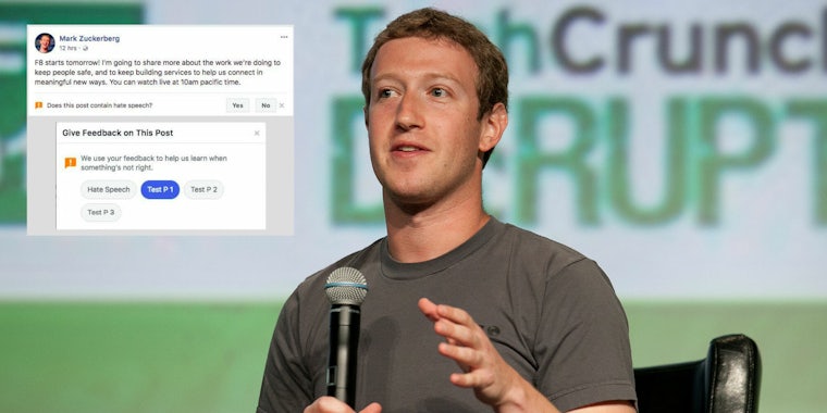 facebook hate speech bug mark zuckerberg