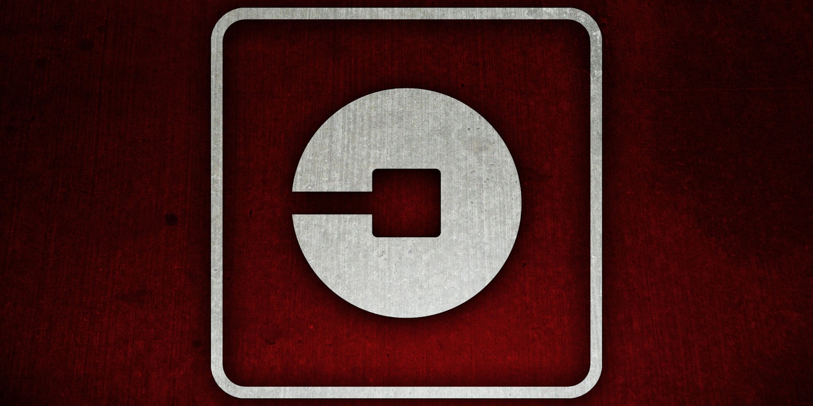 Uber logo over red texture
