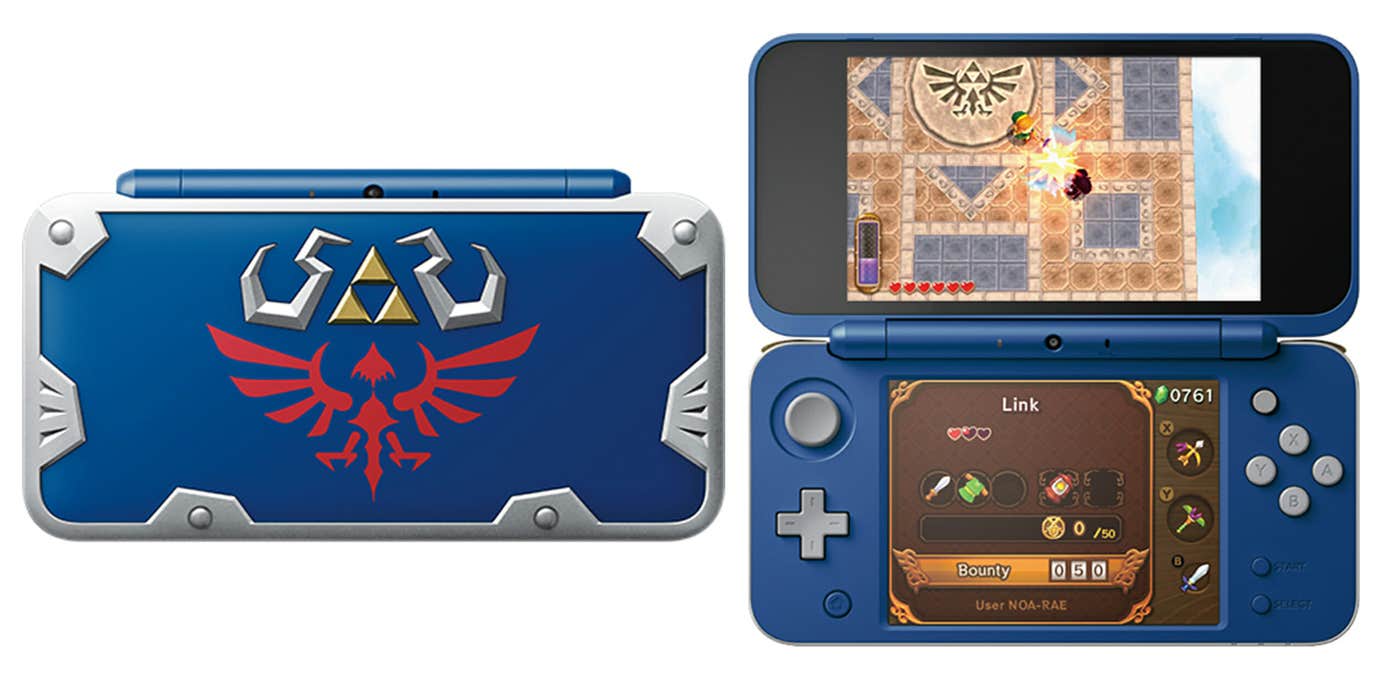 The new Zelda Hylian Shield 2DS XL is one legendary portable