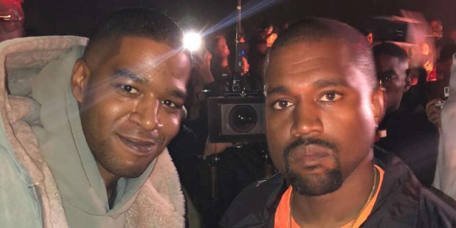 Kanye and Kid Cudi at Kids See Ghosts album listening party