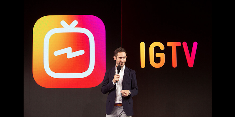 IGTV: Kevin Systrom onstage in San Francisco
