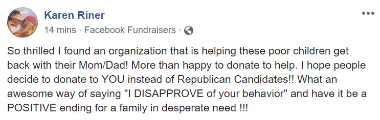 A fundraiser raising money to reunite immigrant families has gone viral.