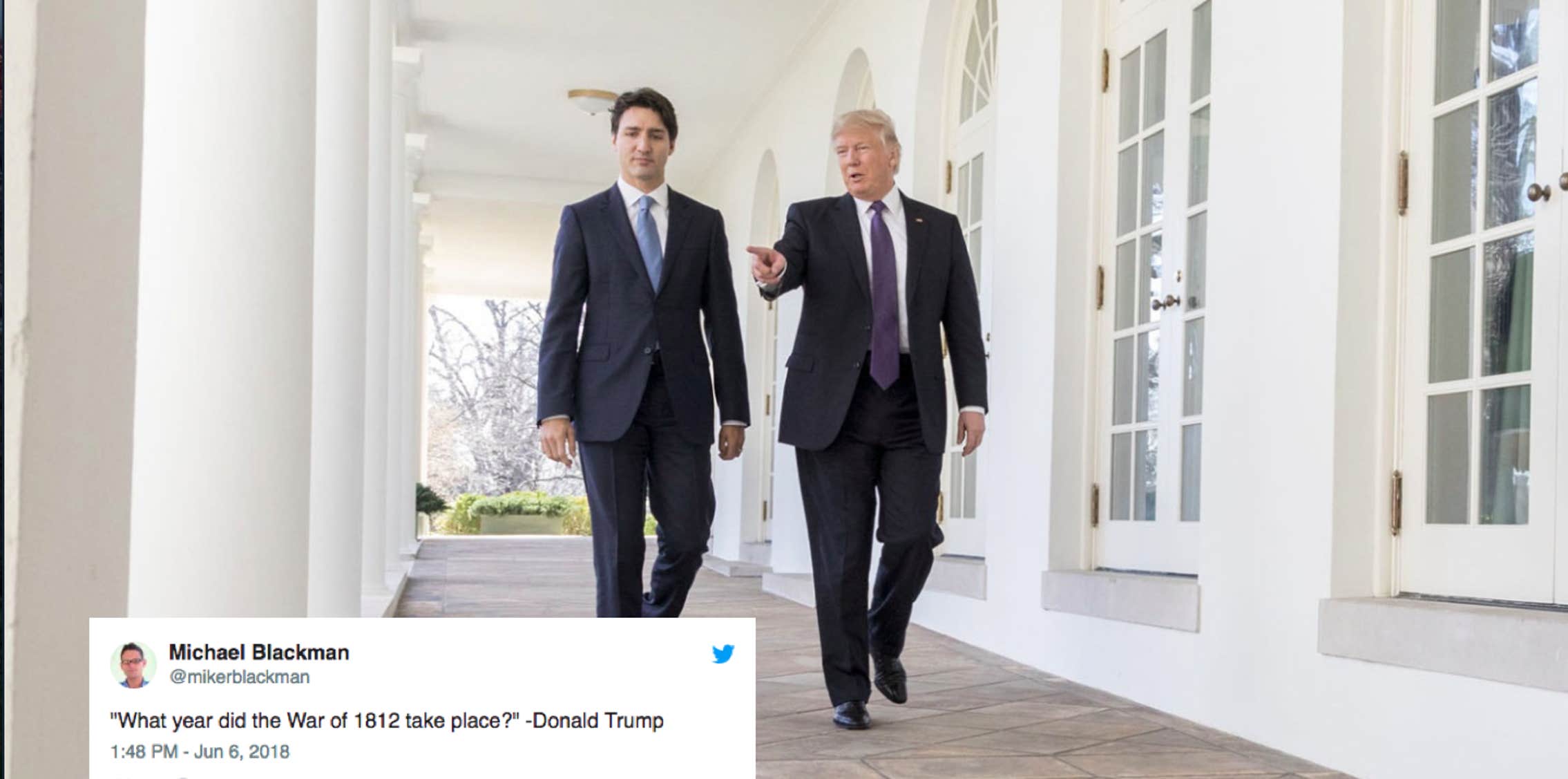 Trump blames Canada for burning down White House in 1812