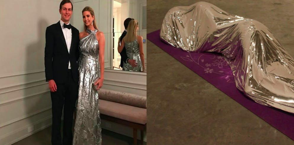 Ivanka Trump's dress is once again being compared to emergency blankets ...