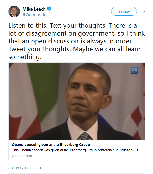 Mike Leach, the head coach for the Washington State University football team, defended himself online after numerous people pointed out that he tweeted out a clearly-doctored video that aimed to paint former President Barack Obama in a negative light.