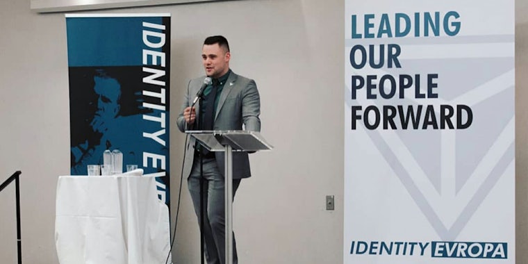 James allsup speaks at alt-right identity evropa conference