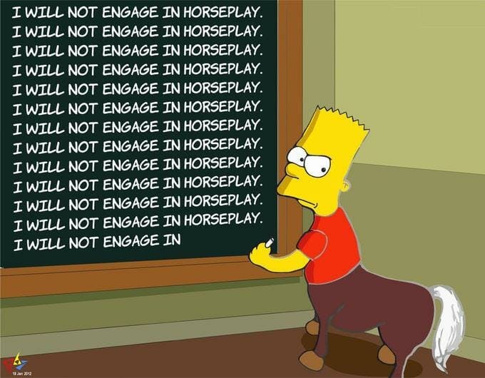 bart simpson chalkboard original