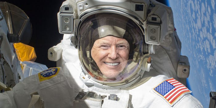 donald trump astronaut