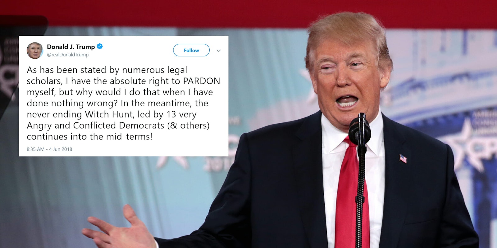 donald trump pardons himself