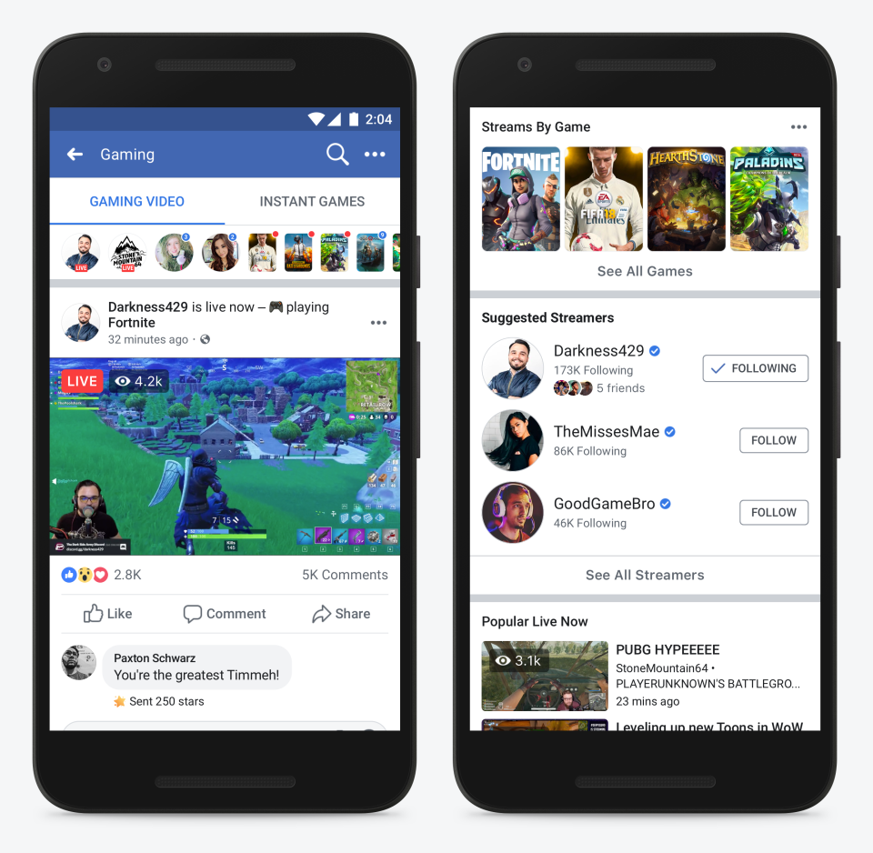 Facebook lança fb.gg, plataforma para streaming de jogos