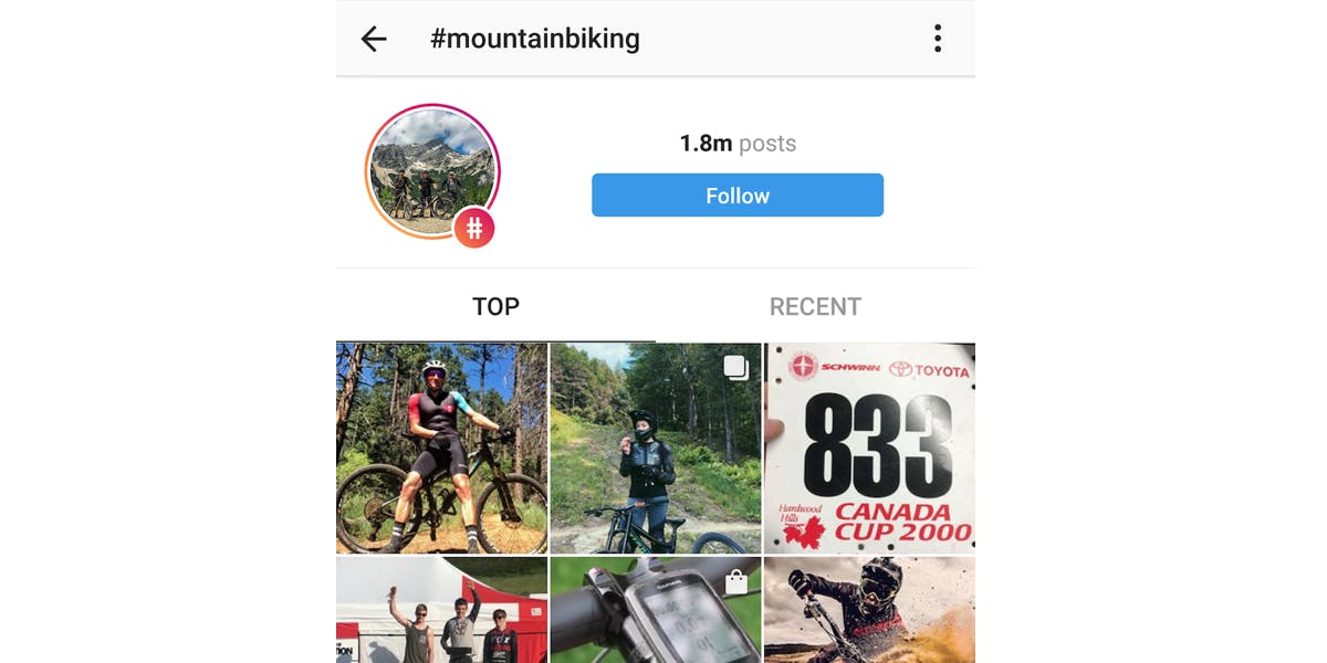 Follow hashtags on Instagram, Android app