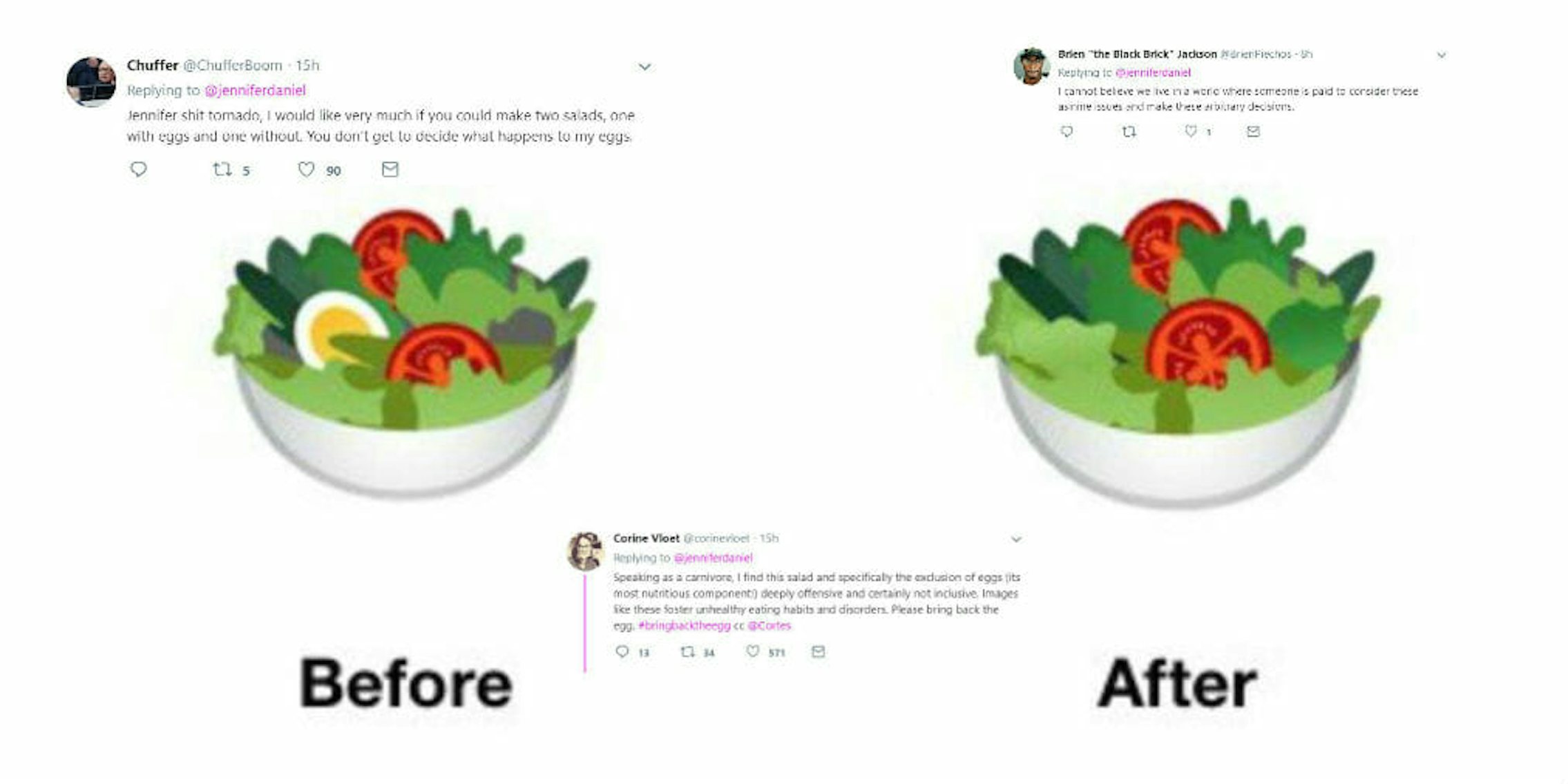 google android p vegan salad no egg