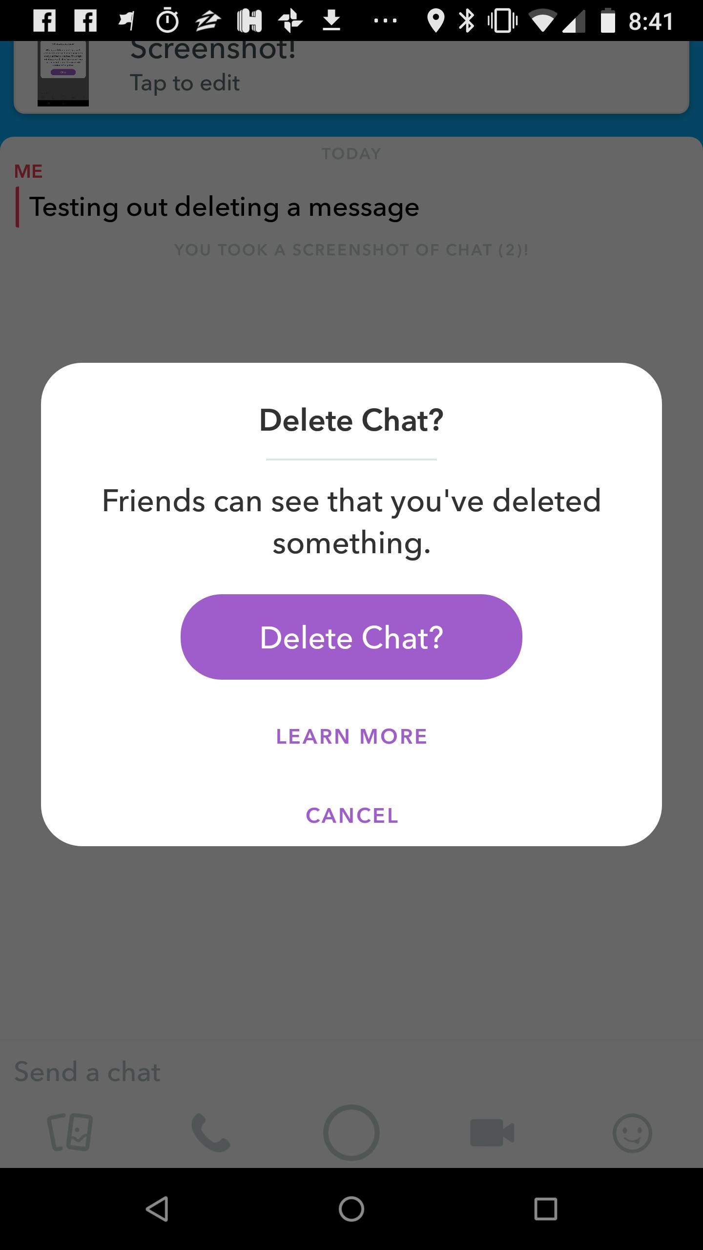 Clear Chats How To Delete Snapchat Messages After They Ve Been Sent