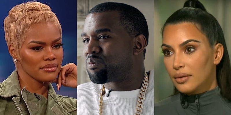 A Reddit rumor theorized that Kanye West sampled Kim Kardashian's sex tape on Teyana Taylor's album 'K.T.S.E.'