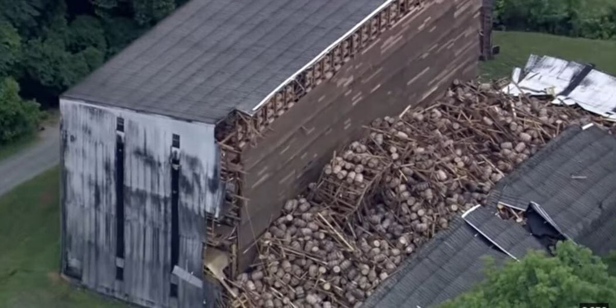 Kentucky bourbon warehouse collapsed