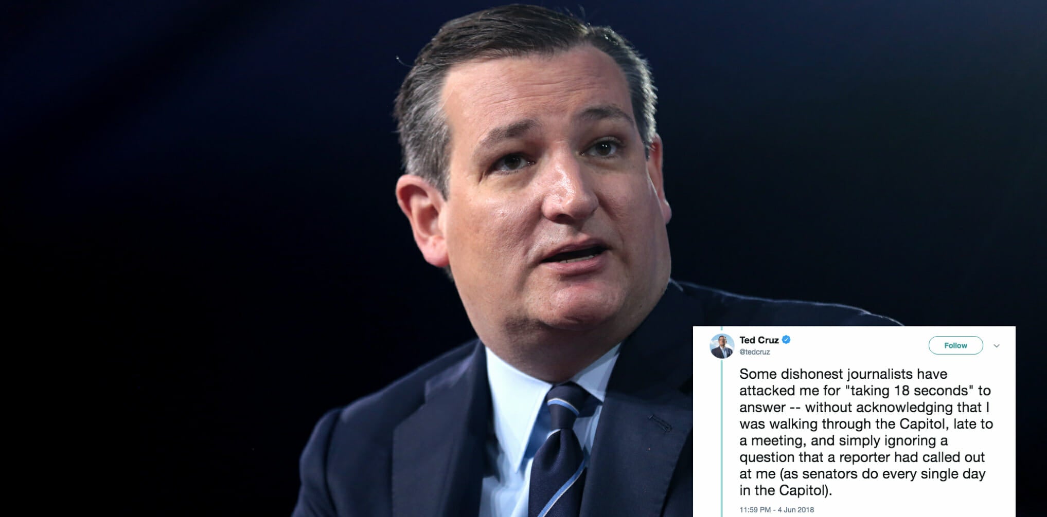 Ted Cruz Gets Hyper Defensive in Midnight Tweetstorm