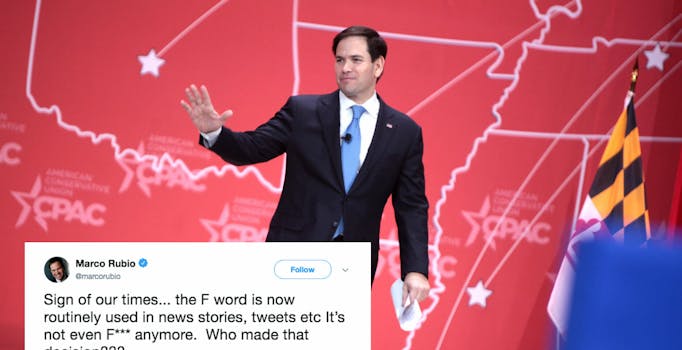 Marco Rubio Laments the F-word on Twitter, Gets Cursed Out