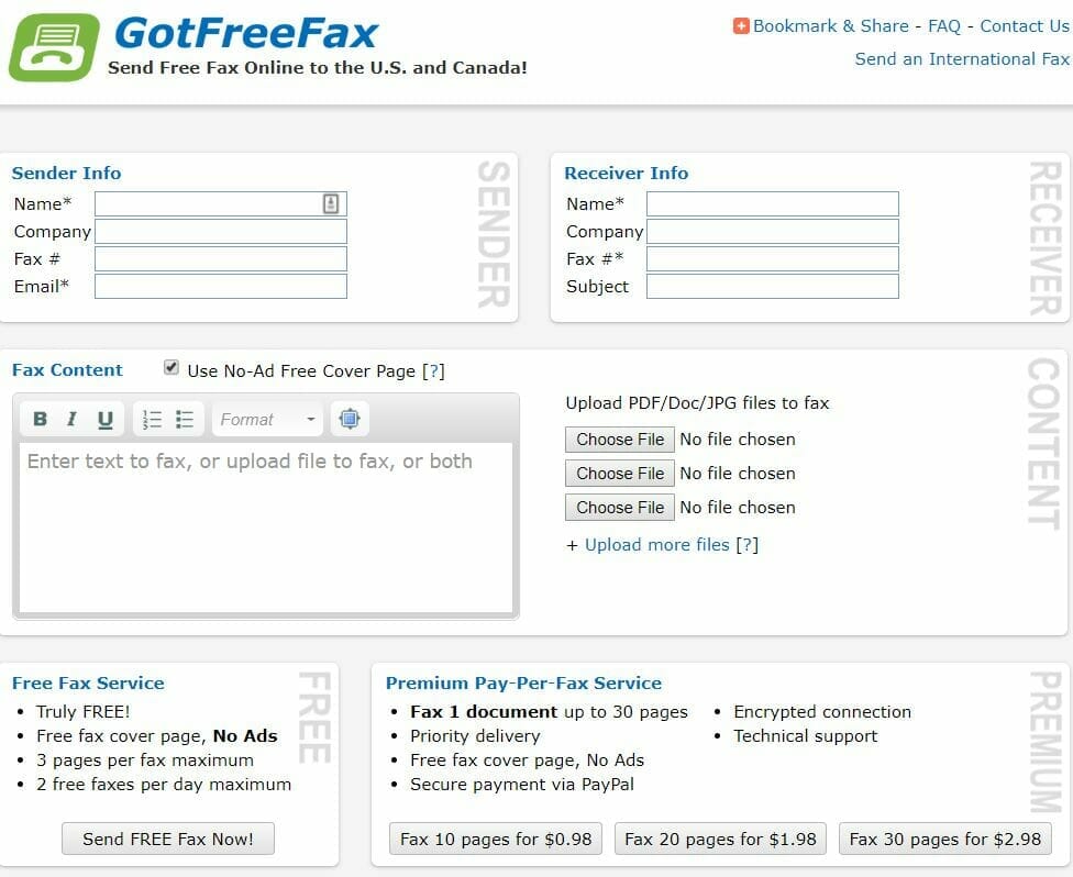 how to fax documents from computer for free