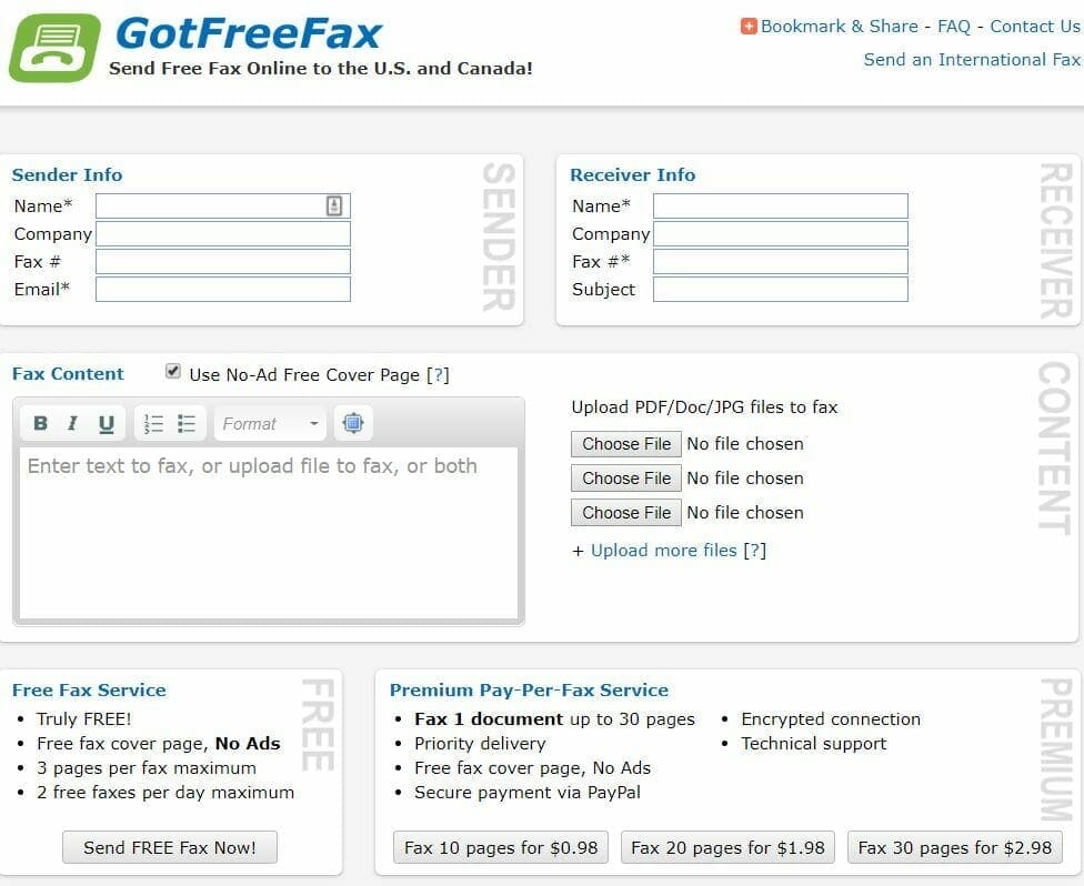 send free fax - GotFreeFax