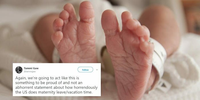 A Good Morning America article sent shock waves through Twitter yesterday after it revealed that a hot, new trend in Trump's America is donating personal vacation time to pregnant coworkers for their maternity leave.