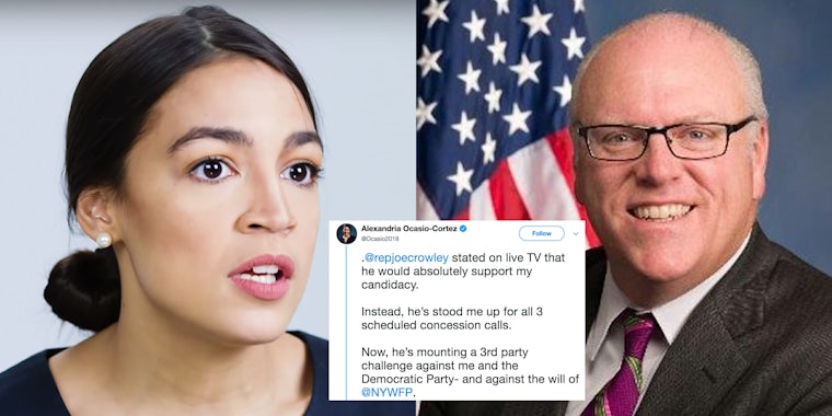 When Alexandria Ocasio-Cortez won the Democratic primary in New York’s 14th congressional district last month, it was the victory heard around the world. Now, it looks like she has one more fight to battle before November. Due to outdated and convoluted election policies, Ocasio-Cortez will have to share the ballot with Joseph Crowley, the 20-year incumbent she beat in July.