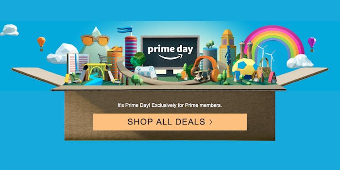 Amazon down, Prime Day landing page