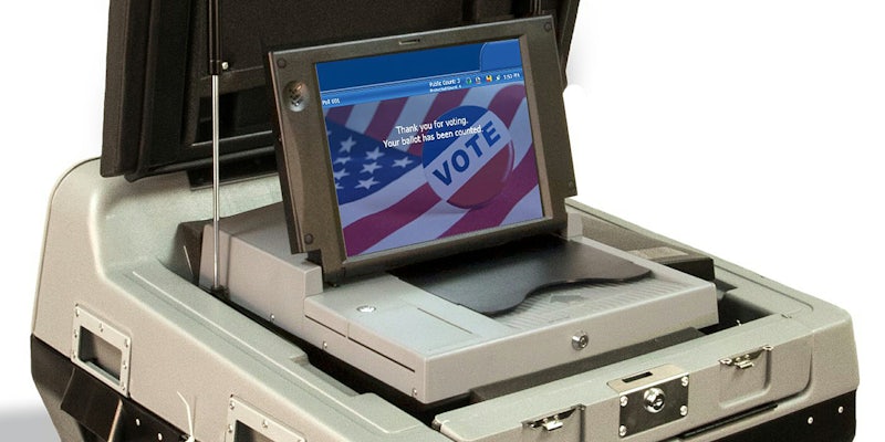 Election Systems & Software voting machine