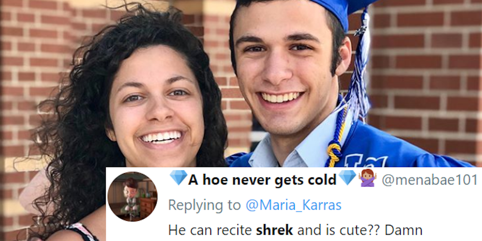 Twitter users went heads “ogre” heels for Theo Karras after after his sister, Maria, posted a video of him reciting a scene from the Academy Award-winning film, Shrek.