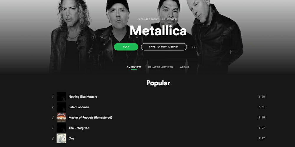 Spotify CEO Says Metallica Uses the Streaming Service to Make Setlists