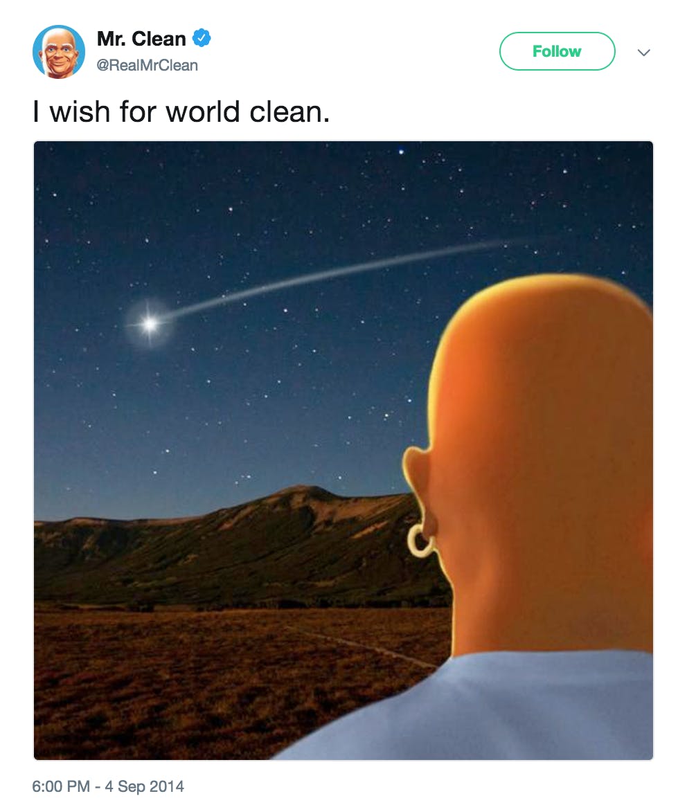 Mr Clean Thanos Tweet