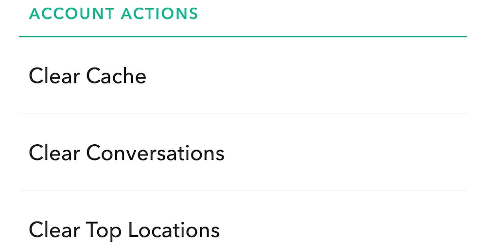 Snapchat clear conversations setting