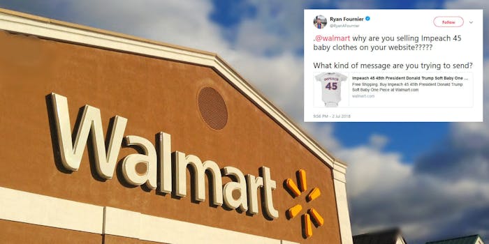 Walmart is being criticized by Trump supporters for selling 'Impeach 45'
