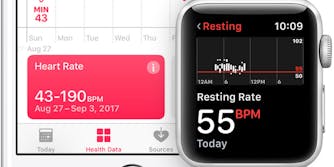 Apple Watch heart rate readings